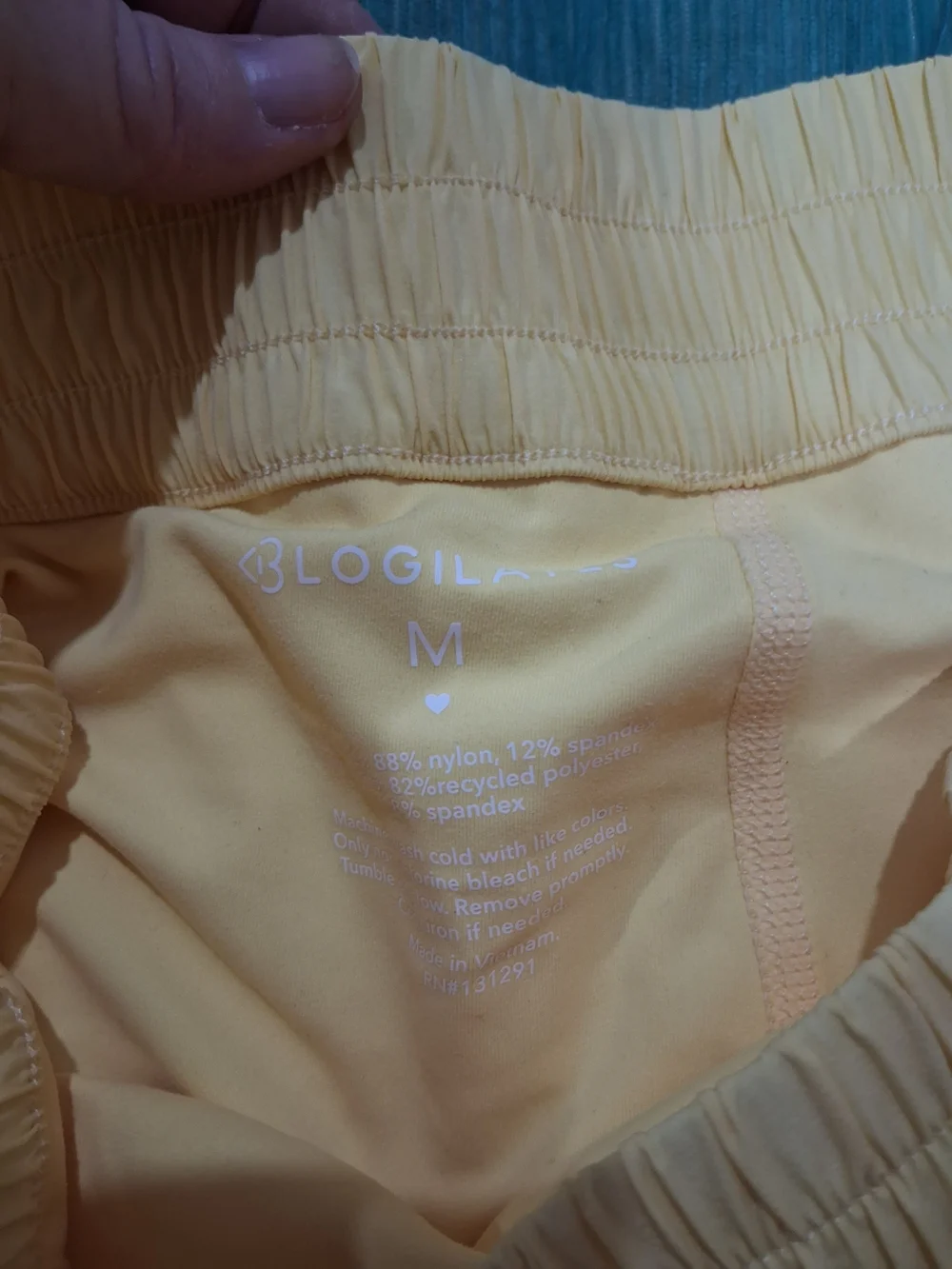 logiçs athletica Light Yellow Drawstring Athletic Shorts